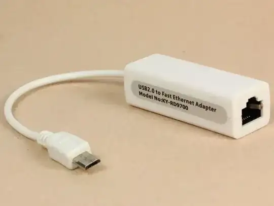 MicroUSB to Ethernet Adapter