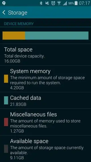 storage screenshot