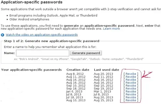 Google Account Application specific settings