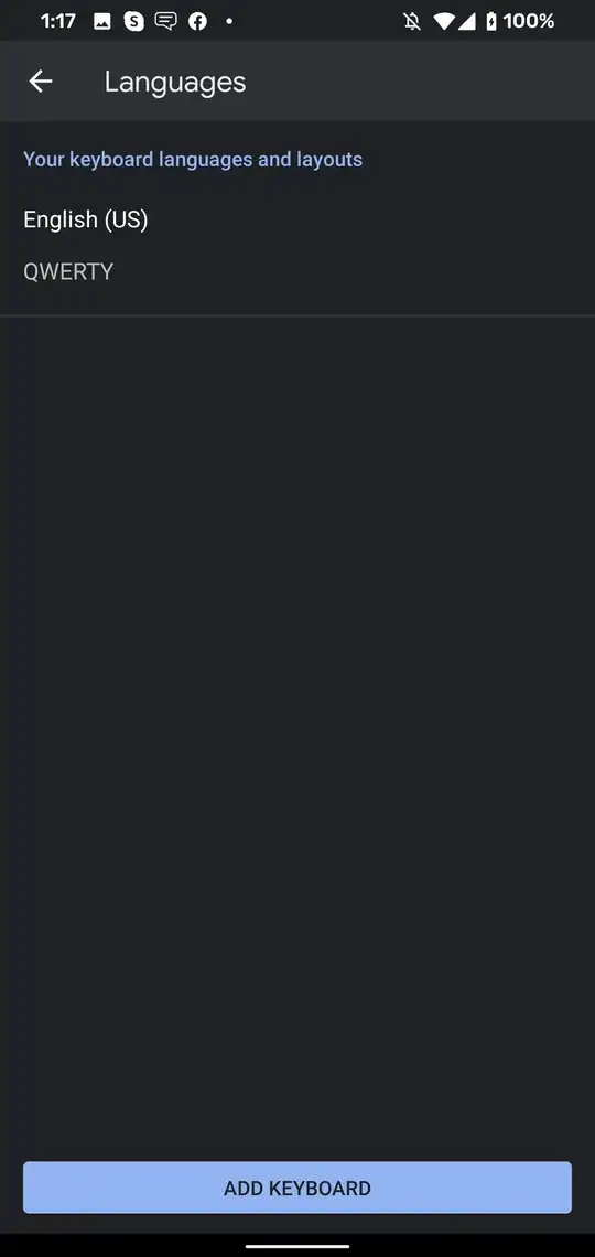 and nothing is actually using Hebrew. It's simply an issue of what it displays under Gboard.