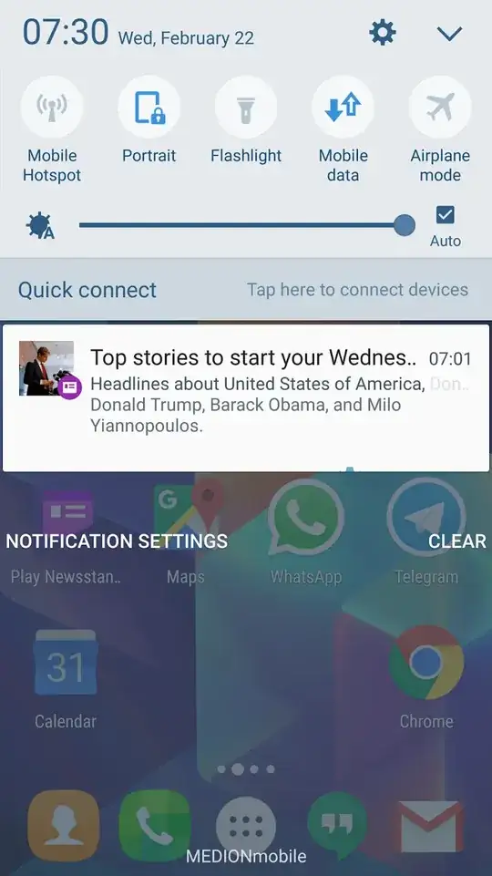 Screenshot of Google Play Newsstand notification