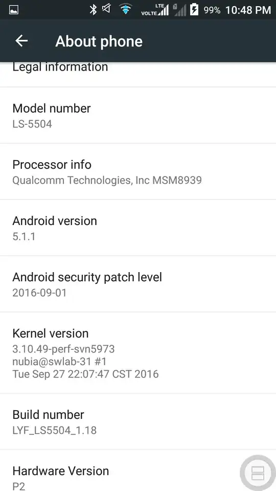 lyf water1 7 ls 5004 about phone info screenshot photo