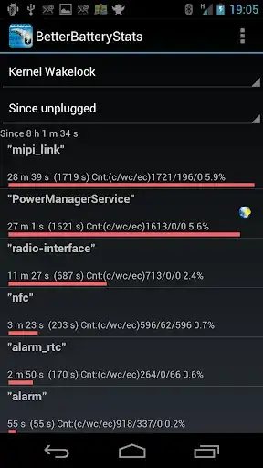 BetterBatteryStats: Kernel Wakelocks