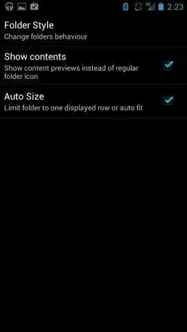 Options Within Folder