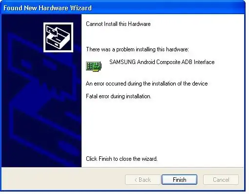 Samsung Driver error