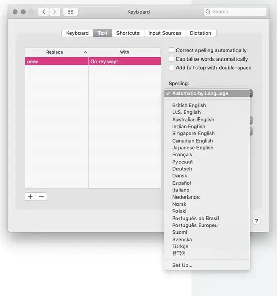 Set spelling language expanded