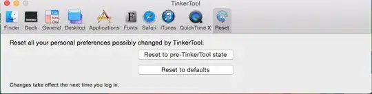 TinkerTool reset area