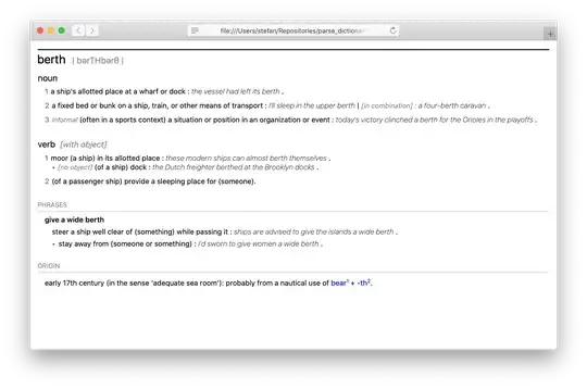 dictionary definition of berth