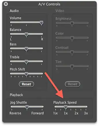 A/V Controls - QT Player