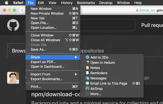 Share menu from the File menu dropdown ***Notice the key-bind for your default Mail application