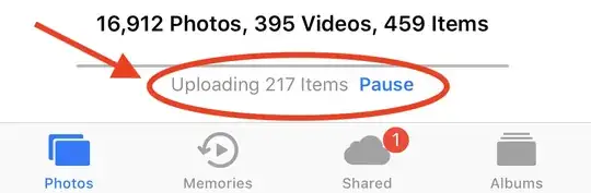 Photos.app uploading status