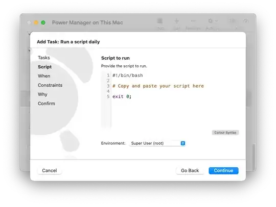 Power Manager on macOS - run a script daily as root