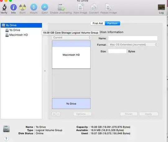 Diskutil showing partitions