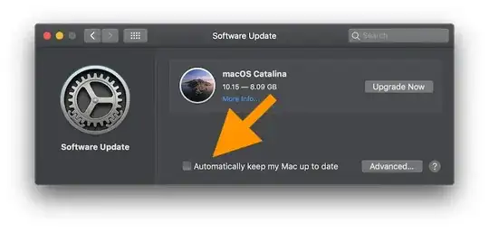 screenshot of Sys Prefs > Software Upgrade > "Automatically keep my Mac up to date" panel