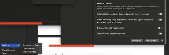 After trying to enable treating both displays as separate spaces.