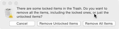 choose "Remove Unlocked Items"