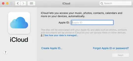 iCloud Preference Pane on macOS