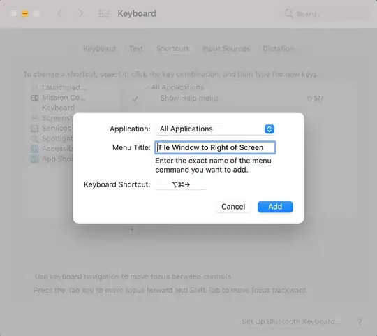 Add shortcut to 'Tile Window to Right of Screen'