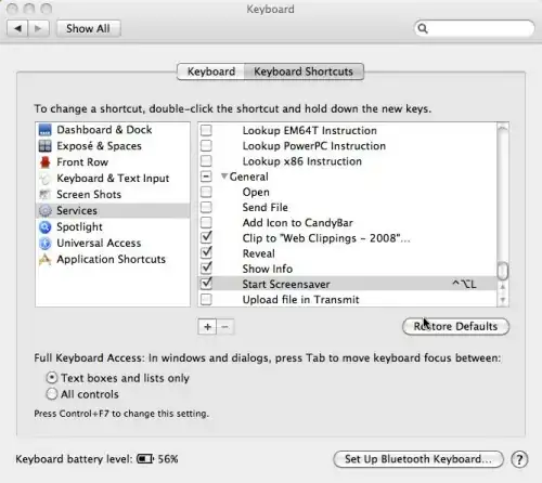 Mac keyboard preferences