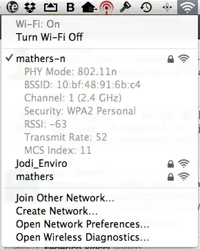 Wi-Fi menu with extended options