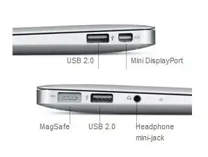 The connectors of the 2010 MacBook Air