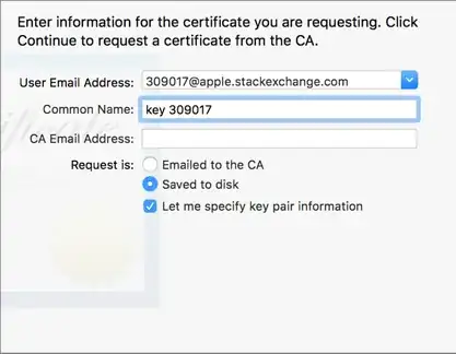 Let me specify the key pair information