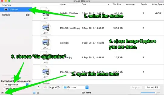 Image Capture screenshot instructions
