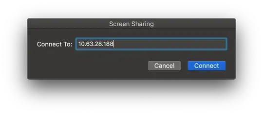 Screen Sharing Connect To dialogue
