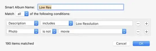 Smart Album Criteria in Photos.app on MacOS to exclude video files