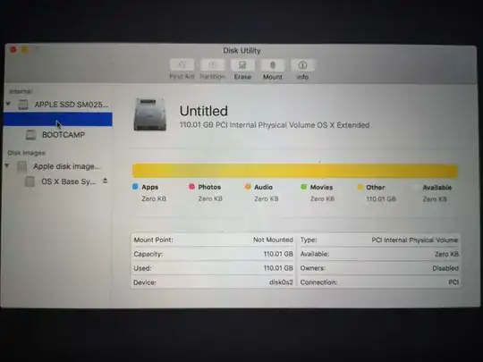 Disk Utility screenshot.