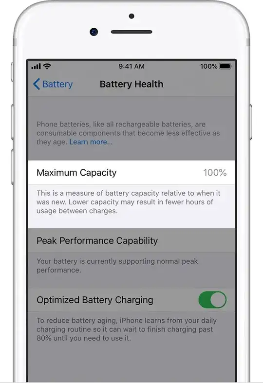 iOS Battery Health Maximum Capacity