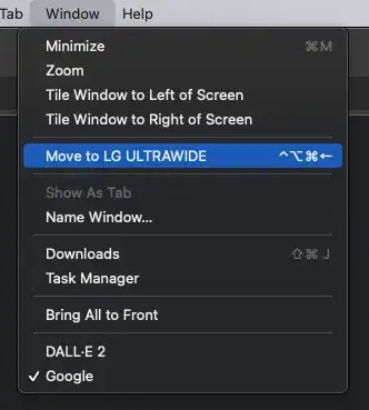 Move to other monitor shortcut
