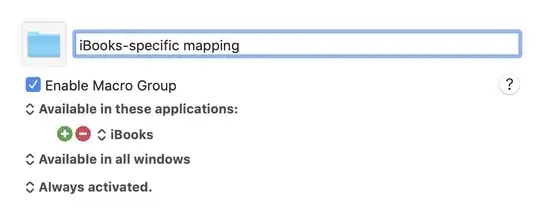 “iBooks-specific mapping” group in Keyboard Maestro