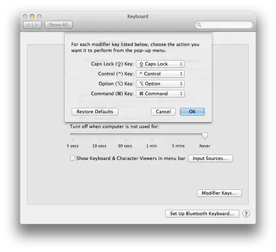 Keyboard preference panel of OS X