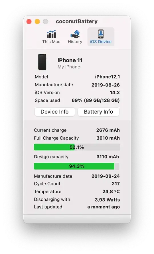 coconutBattery macOS app