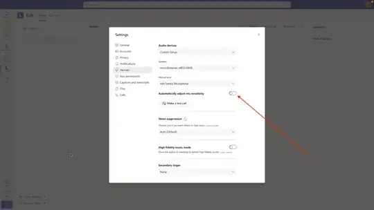 Microsoft Teams Microphone Sensitivity