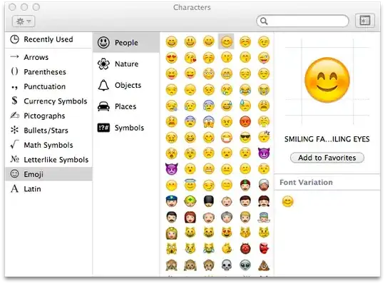 Character Viewer window