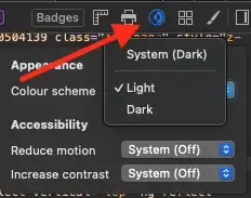 How to change apparence in Safari