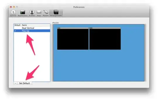 Set default arrangement