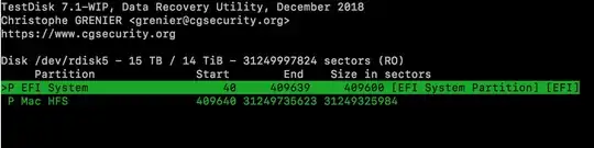 TestDisk prior to making any changes