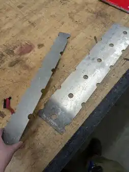 Figure 3.2 - Cut and drilled Aluminum