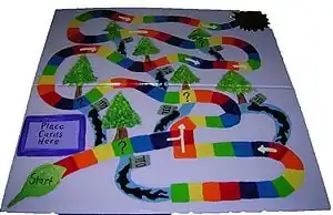 The Rad TriadA Chutes and Ladders-like board game, a popup book and a sing-a-long song