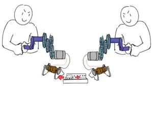 Magnetic tug of warA prototype competitive, magnetic, demonstration and example for School of Engineering recruiting