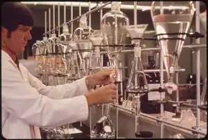 Figure-16: Scientist testing for chemicals.