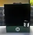 Electrical component box with lid on