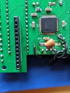 The final board with a pre-loaded 16 MHz Ceramic Resonator installed