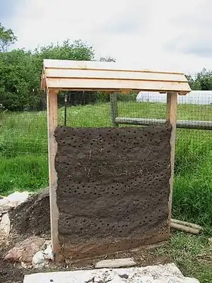 AEF informational kioskAn earthen informational kiosk