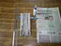 First prototype of seed pen with just newspaper.