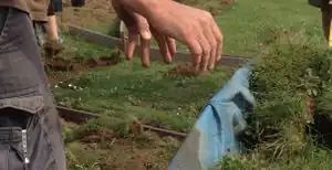 Figure-24: Putting edging into place.