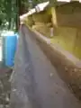 Fig. 2: This is the gutter that the water runs down until it falls into...